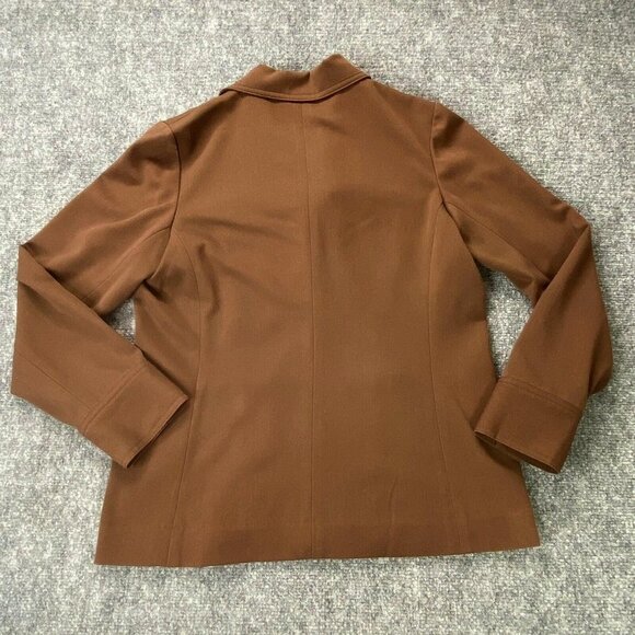 Dialogue Pant Suit Womens 4 Brown 2 Pc New Language of Style Brown Jacket Pants - Picture 3 of 16